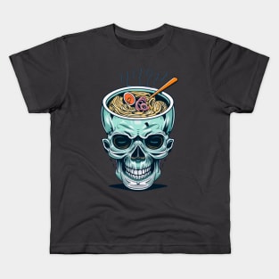 Skull Ramen Noodle Kids T-Shirt